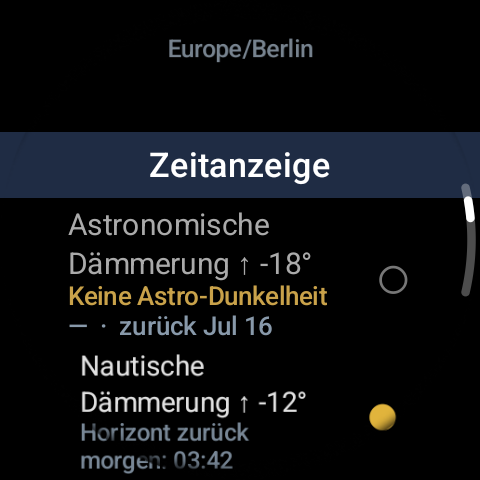GoldnBlue-Einstellungen, Umschalter je Ereignis für Sonnen- und Mond-Ereignisse
